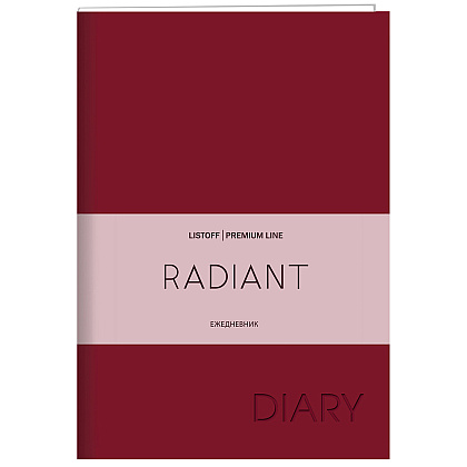 Ежедневник недатированный "Radiant", А5, 152 страницы, красный