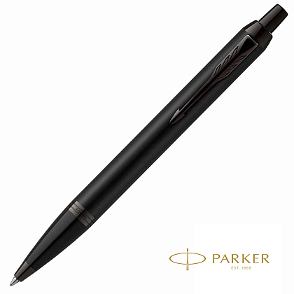 Ручка шариковая автоматическая Parker "IM Achromatic K317", 1.0 мм, черный, стерж. синий