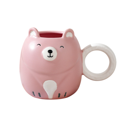 Кружка "Honey bear", керам., 560 мл., розовый