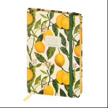 Еженедельник недатированный "Flora. Paradise. Lemons", А5, 144 страниц, линованный, белый, желтый