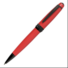 Ручка шариковая автоматическая "Bailey Matte Red Lacquer" в подарочная упаковка, 0.7 мм, красный, черный, стерж. черный