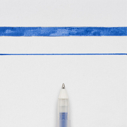 Ручка гелевая "Gelly Roll Glaze", 0.6 мм, прозрачный, стерж. королевский синий - 2
