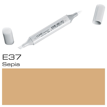 Маркер перманентный "Copic Sketch", E-37 сепия