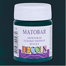 Краска акриловая матовая "Декола", 720 изумрудная, 50 мл., банка