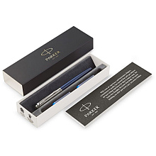 Ручка перьевая "Parker Jotter Royal Blue CT", M, синий, серебристый, патрон синий