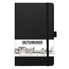 Скетчбук "Sketchmarker", 13x21 см, 140 г/м2, 80 листов, черный