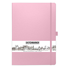 Скетчбук "Sketchmarker", 21x30 см, 140 г/м2, 80 листов, розовый