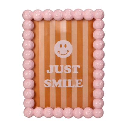 Фоторамка "Smiley", 13х18 см, полирезина, розовый
