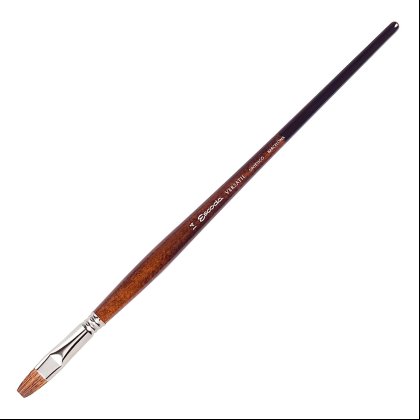 Кисть "Escoda Versatil Brush L/H", синтетика, темно-коричневый, плоская, №14