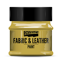 Краска для текстиля "Pentart Fabric & Leather paint", 50 мл, золото