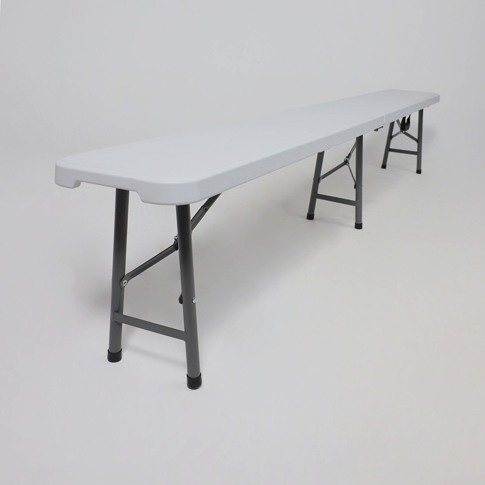 Скамья складная Bench AKS тип 2, 2400х300х430 мм, белый - 5