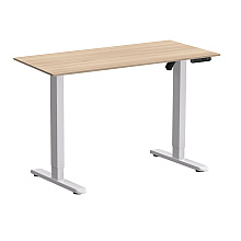Стол с электроприводом WellDesk Basic 1300x675х18 белый/акация лэйкленд (9191460+9072453)