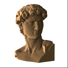 Пазл картонный 3D "Бюст Давид"