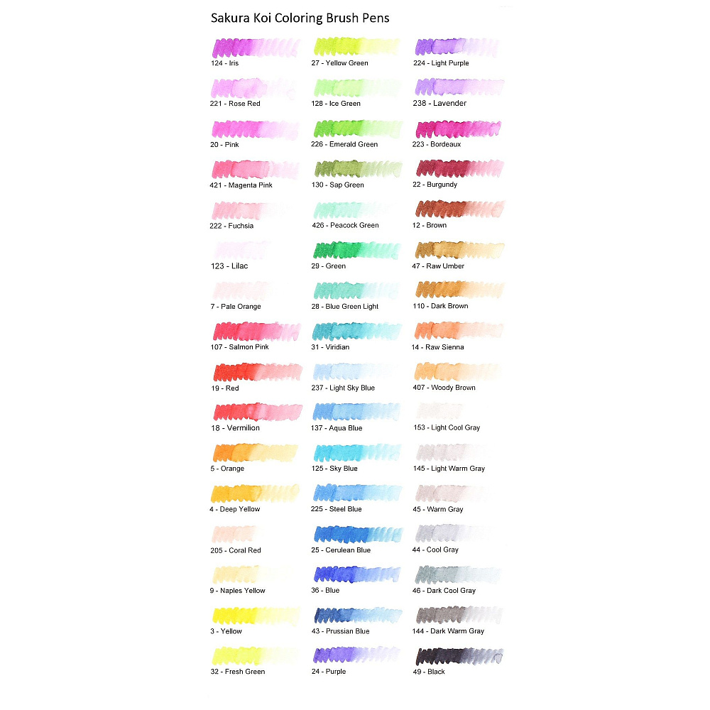 Маркер акварельный "Koi Color Brush", салатовый - 5
