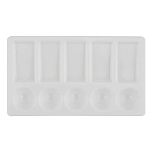 Палитра пластиковая "Сонет", прямоугольная, 10 ячеек, 19x11.5 см