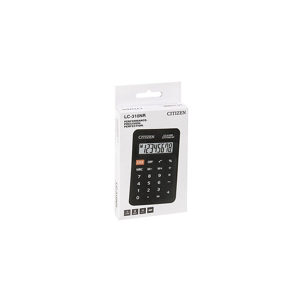 Калькулятор карманный Citizen "LC-310NR", 8-разрядный, черный - 2