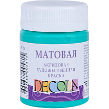 Краска акриловая матовая "Декола", 735 мятная, 50 мл., банка