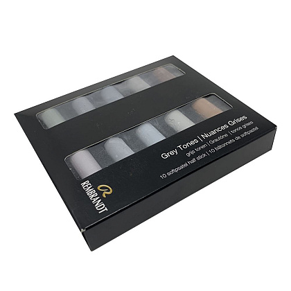 Набор мягкой пастели "Rembrandt Half Pastel", 10 цветов, серые тона - 3