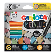 Фломастеры "Metallic", 6 шт