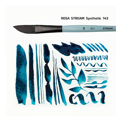 Кисть "ROSA Stream 143", синтетика, даггер лайнер, №2 - 3