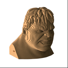 Пазл картонный 3D "Бюст Халк"