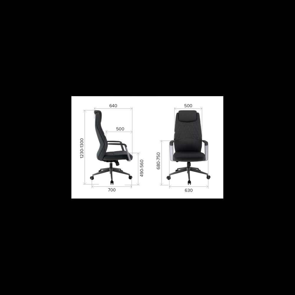 Кресло компьютерное EVERPROF Singapure, ткань, темно-серый, металл, корпус черный - 4