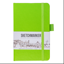 Скетчбук "Sketchmarker", 9x14 см, 140 г/м2, 80 листов, зеленый луг