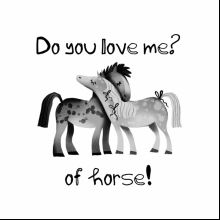 Кружка керамическая "Do you love me?", 320 мл, белый, черный