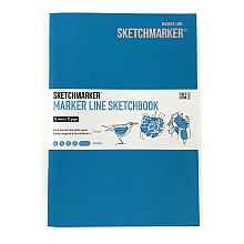 Скетчбук "Sketchmarker marker line", 17.6x25 см, 160 г/м2, 16 листов, бирюзовый
