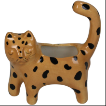 Кашпо "Leopard", керамика, коричневый
