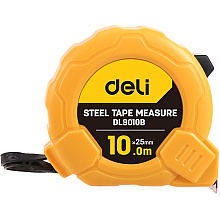 Рулетка Deli YS EDL9010B, 10 м х 25 мм, желтый