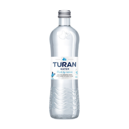 Вода минеральная питьевая "Тuran", негазированная, 0.5 л, стеклянная бутылка