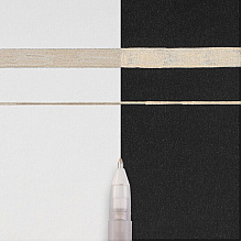 Ручка гелевая "Gelly Roll Metallic", 1.0 мм, прозрачный, стерж. сепия