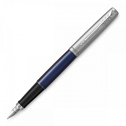 Ручка перьевая "Parker Jotter Royal Blue CT", M, синий, серебристый, патрон синий - 4