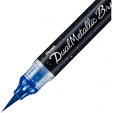 Маркер-кисть "Dual Metallic Brush", синий металлик