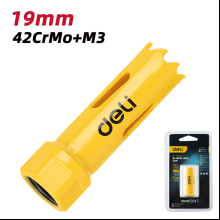 Коронка биметаллическая Deli YS EDH-SKK019-E1, 19 х 38 мм, М14
