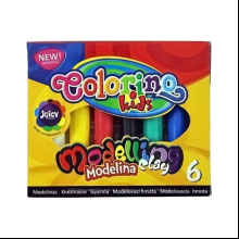 Глина для моделирования "Colorino Modelina", 6 цветов, круглый