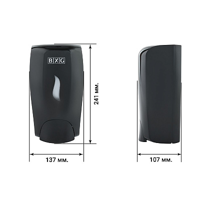 Диспенсер BXG SD-1198В, для мыла жидкого 1 л, пластик, черный - 8