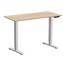 Стол с электроприводом WellDesk Prime 1300x675х18 белый/акация лэйкленд (9191462+9072453)