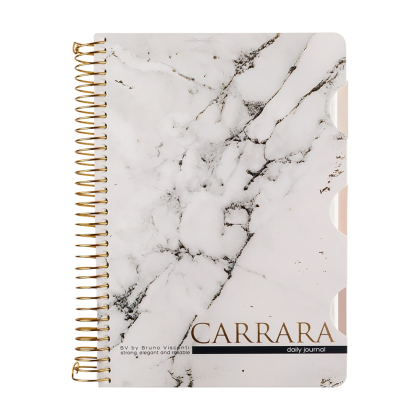 Книга записная "Carrarra", A5, 200 листов, клетка, линейка, точка, белый - 2