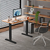 Стол с электроприводом WellDesk Prime 1300x675х18 черный/дуб денвер трюфель (9191461+9072454) - 3