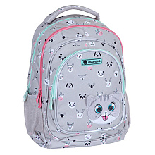 Рюкзак школьный "Kitty the cute", серый