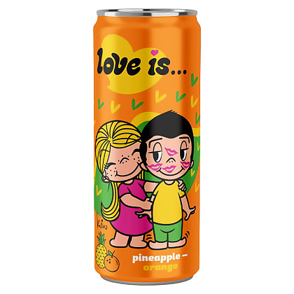Напиток "Love is...", вкус ананаса и апельсина, 0.33 л
