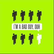 Скетчбук "I’m a bad guy", 12х12 см, 140 г/м2, 80 листов, зеленый луг