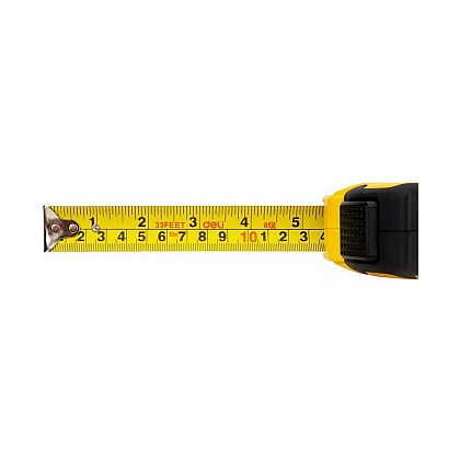 Рулетка Deli YS EDL3799, 10 м х 25 мм, желтый, черный - 13