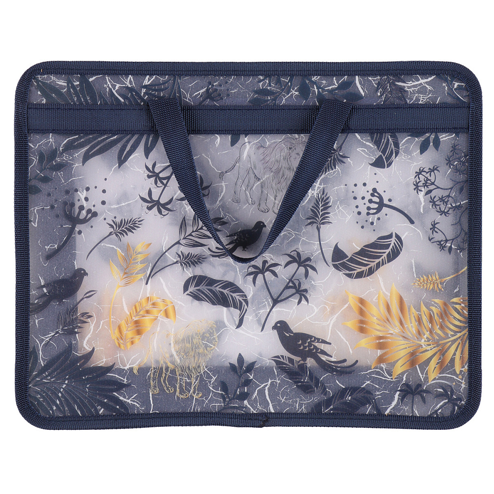 Папка для тетрадей с ручками "Прекрасный лес", А4, молния, пластик, разноцветный - 3