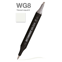 Маркер перманентный двусторонний "Sketchmarker Brush", WG8 теплый серый 8