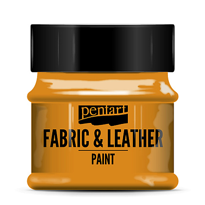 Краска для текстиля "Pentart Fabric & Leather paint", 50 мл, оранжевый