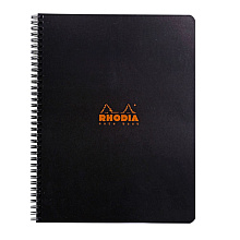 Блокнот "Rhodia", А4+, 80 листов, клетка, черный