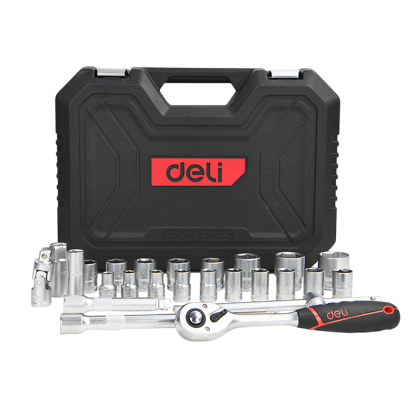 Набор инструмента 1/2" Deli RS EDQ43025, 25 шт. - 2